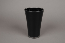 A724QX Black plastic vase D13cm H20cm