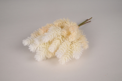 a779nn Bouquet de pin artificiel crème H37cm