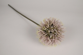 a848nn Allium artificiel gris mauve H70cm 