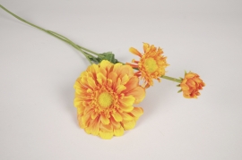 a850nn Zinnia artificiel orange H59cm