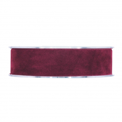 A870UN Burgundy velvet ribbon 25mm x 7m