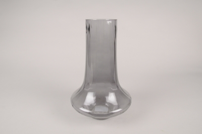 A892DQ Grey glass vase D18cm H28cm