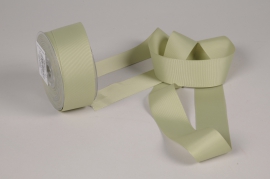 A898UN Olive green large grain ribbon 38mm x 20m