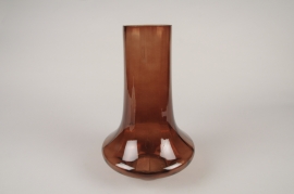 A899DQ Brown glass vase D18cm H27.5cm