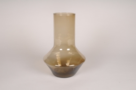 A903IH Amber glass vase D20cm H30cm