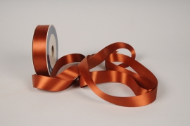 A910UN Brown satin ribbon 25mm x 50m