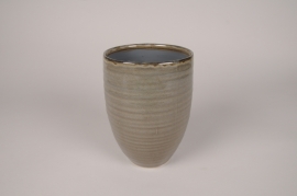 A932TT Grey ceramic vase D14cm H20cm