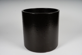 A934TT Black ceramic planter D31.5cm H31cm