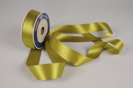 A936UN Green satin ribbon 40mm x 25m