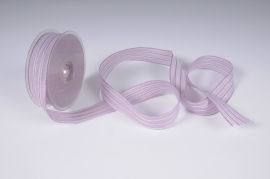 A939UN Lavender striated ribbon 25mm x 15m