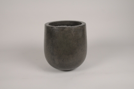 A941TT Pot en béton noir D27cm H29cm