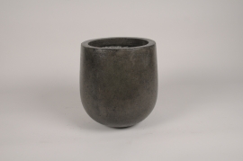 A941TT Pot en béton noir D27cm H29cm
