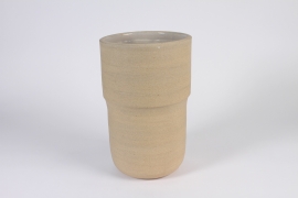 A952TT Cream ceramic vase D21.5cm H34cm
