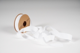 A987UN White fabric ribbon 40mm x 20m