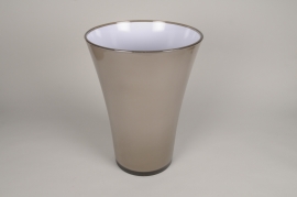 A992QX Light brown plastic vase D29cm H44.5cm