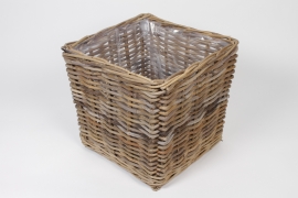AG-000025 Natural rattan planter 58x58cm H58cm