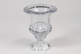 AL-000001 Vase médicis en verre transparent D20cm H26cm