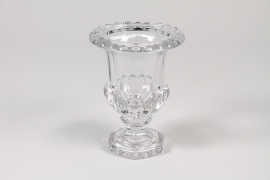 AL-000002 Vase médicis en verre transparent D15.5cm H19.5cm