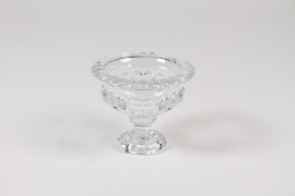 AL-000004 Vase médicis en verre transparent D13cm H11cm