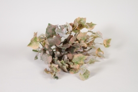 AM-000258 Piquet de feuillage vigne artificielle rose et vert H40cm