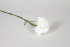 AM-000260 Oeillet artificiel blanc H53cm