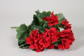 AM-000268 Piquet de g&eacute;ranium artificiel rouge H45cm