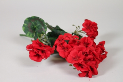 AM-000271 Piquet de g�ranium artificiel rouge H45cm