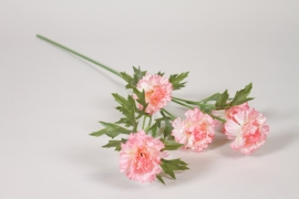 AM-000274 Branche d'oeillet artificiel rose H75cm