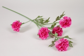 AM-000275 Branche d'oeillet artificiel rose fuchsia H75cm
