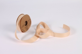 B018UN Cream fabric ribbon 25mm x 20m
