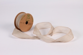 B024UN Beige fiber ribbon 40mm x 10m