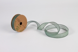 B029UN Sage green fiber ribbon 25mm x 10m