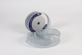 B035UN Ruban de jute bleu clair 50mm x 15m 