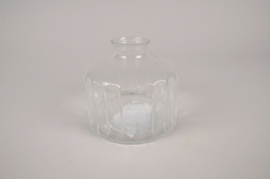 B138DQ Glass vase D13cm H11.5cm