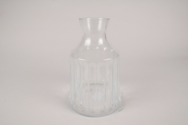 B139DQ Grey glass vase D15cm H22.5cm