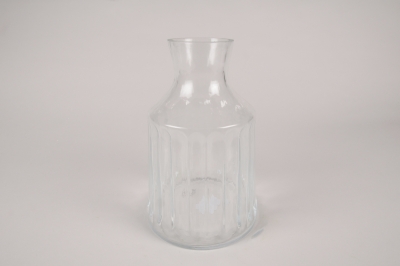 B139DQ Vase en verre D15cm H22.5cm