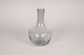 B140IH Grey glass vase D16cm H25cm