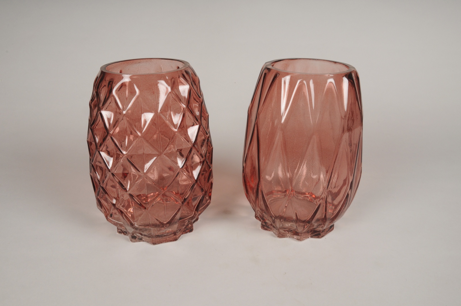 Vase en verre terracotta assorti D14cm H19cm