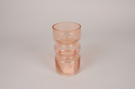 B203IH Light pink glass vase D9cm H17cm