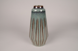 B212DQ Blue ceramic vase D15cm H30cm
