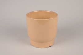 B214DQ Light pink ceramic planter D16.5cm H16cm