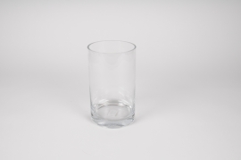 B219IH Clear glass cylinder vase D12cm H20cm