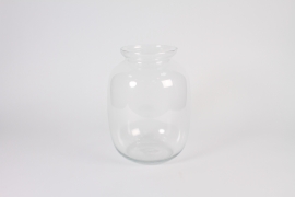 B237IH Clear glass vase D24cm H33cm