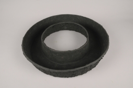 B242QV Couronne biolit biodégradable noire D43cm H7cm