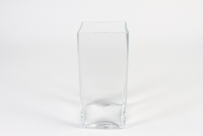 B244IH Vase en verre rectangulaire D12cm H27cm