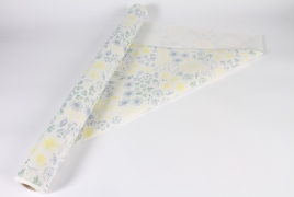 B349QX Ecological paper roll with flower pattern 80cmx40m
