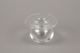 B540W3 Glass single flower vase D8cm H7cm