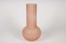 B582LE Matte nude glass vase D16cm H33cm