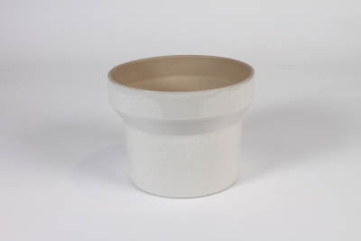 B601LE Cache-pot en c�ramique blanc D19cm H15cm