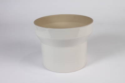 B602LE White ceramic planter D22cm H17.5cm